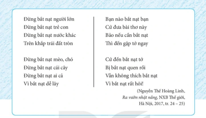 Bài thơ này nằm trong tập thơ Ra vườn nhặt nắng của tác giả Nguyễn thế Hoàng Linh, được xuất bản từ năm 2017