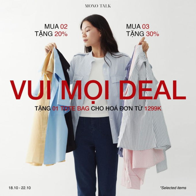 Nơi mua: Mono Talk - sale từ 20 - 30% 