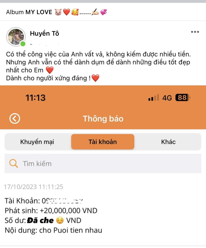 Khánh Huyền khoe được bạn trai chiều 