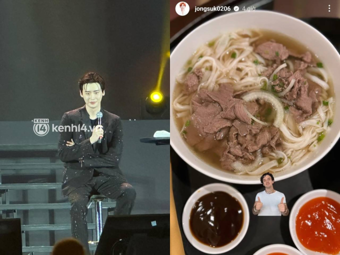   Người hâm mộ Việt được phen thích thú khi Lee Jong Suk đăng tải hình ảnh bát phở kèm icon like trên trang cá nhân của mình.   