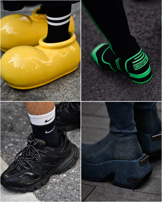 Balenciaga Track Nylon, Mesh and Rubber hay A-COLD-WALL* & Nike là những đôi giày được bắt gặp nhiều nhất trên đường phố Thượng Hải trong thời điểm Tuần lễ Thời trang diễn ra