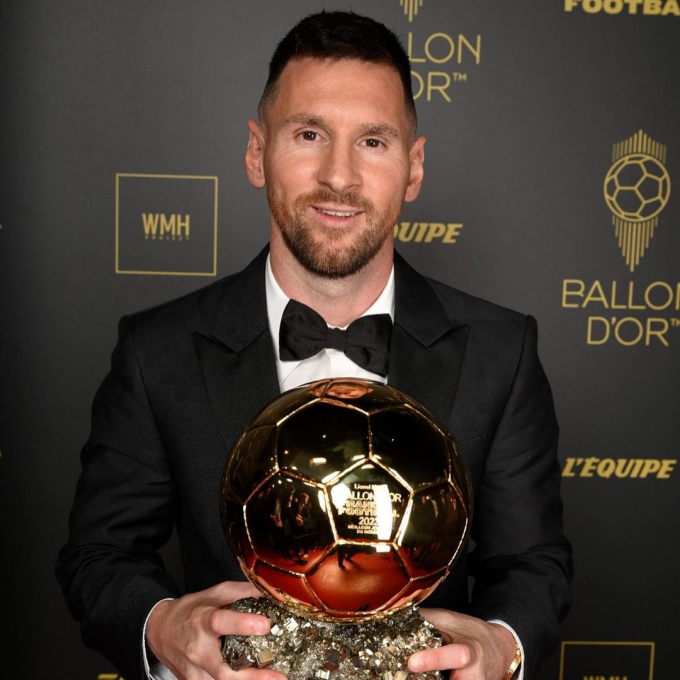 Messi đã có 8 danh hiệu Quả bóng vàng cho tới lúc này
