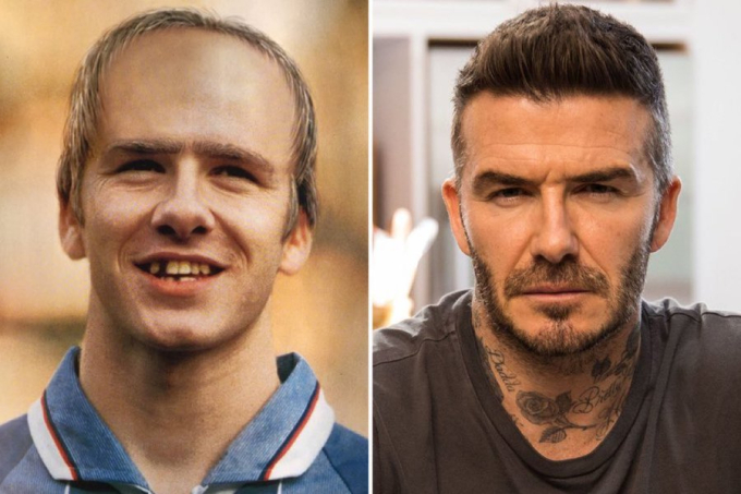 Diện mạo tờ 442 dự đoán (trái) và diện mạo hiện tại của Beckham