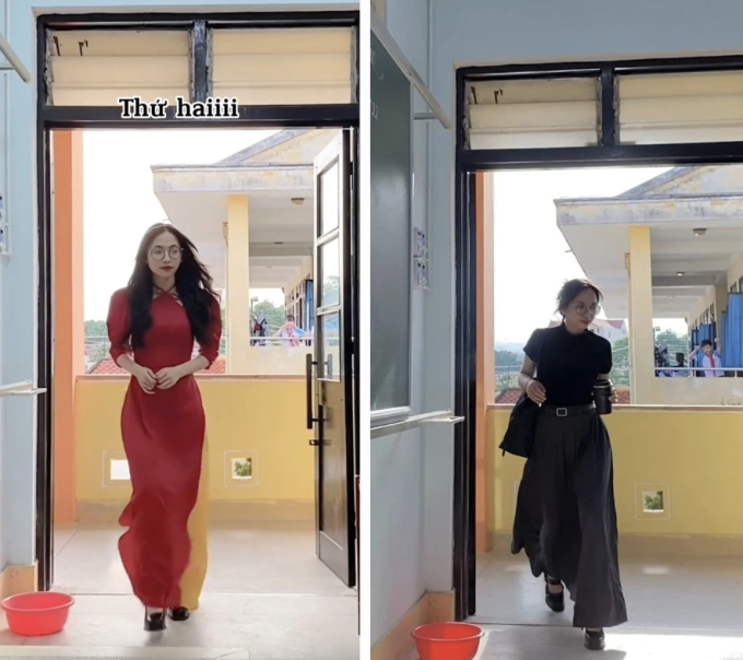 Cô giáo Ánh Dương từng gây bão TikTok vì style đi dạy