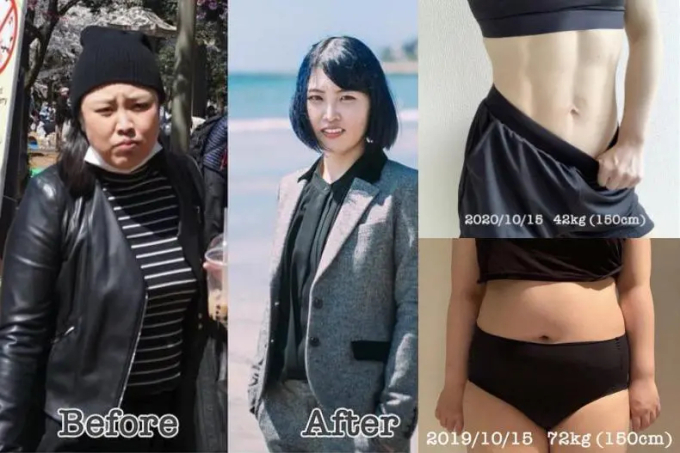 Tạm biệt 30kg cùng 20% mỡ cơ thể, cô gái Nhật 