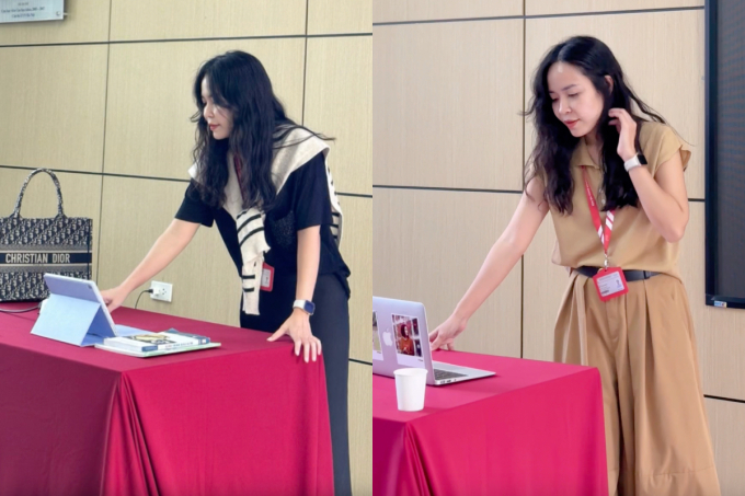 Cô Khuyên là nhân vật trong clip nhận được nhiều quan tâm trên mạng xã hội mang tên: Outfit đi dạy của giảng viên Đại học Bách khoa Hà Nội. (Nguồn: @bachkhoahanoi_hust)