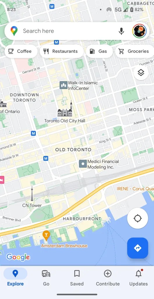 Tuyến đường dự kiến cũ được sử dụng màu vàng nổi bật nên rất dễ nhìn và đã quen thuộc với nhiều người sử dụng Google Maps