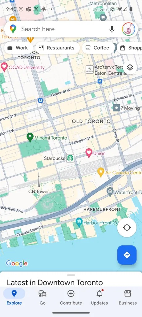 Tuyến đường dự kiến của Google Maps mới khó nhìn vì không nổi bật như phiên bản cũ