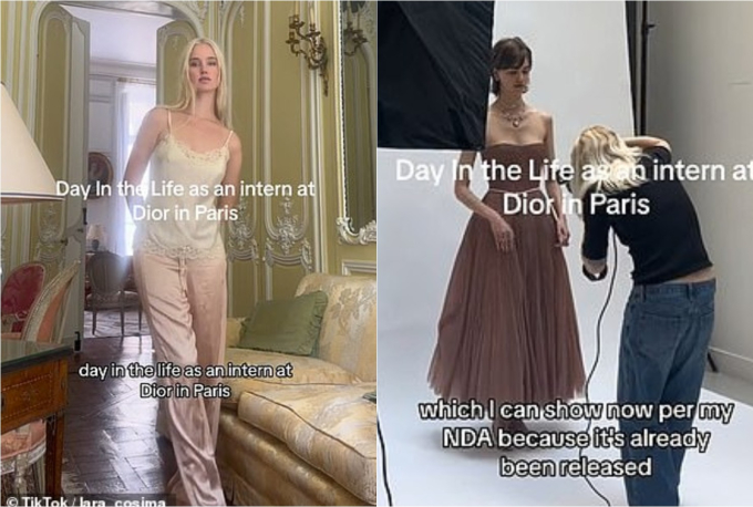 Lara chia sẻ quá trình thực tập tại Dior lên trang cá nhân 