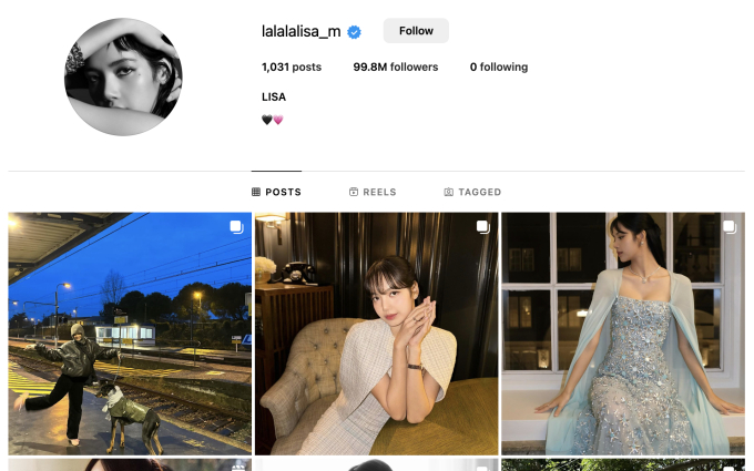 Loạt bài đăng có giá bằng cả căn biệt thự của Lisa (BLACKPINK) trên kênh Instagram có gần 100 triệu người