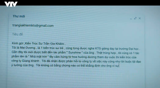 Đoạn mail toàn lỗi là lỗi do nhân vật Dương viết (Ảnh chụp màn hình)