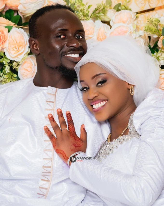 Sadio Mane làm đám cưới với bạn gái vào cuối tuần qua. Ảnh: Magvision Events