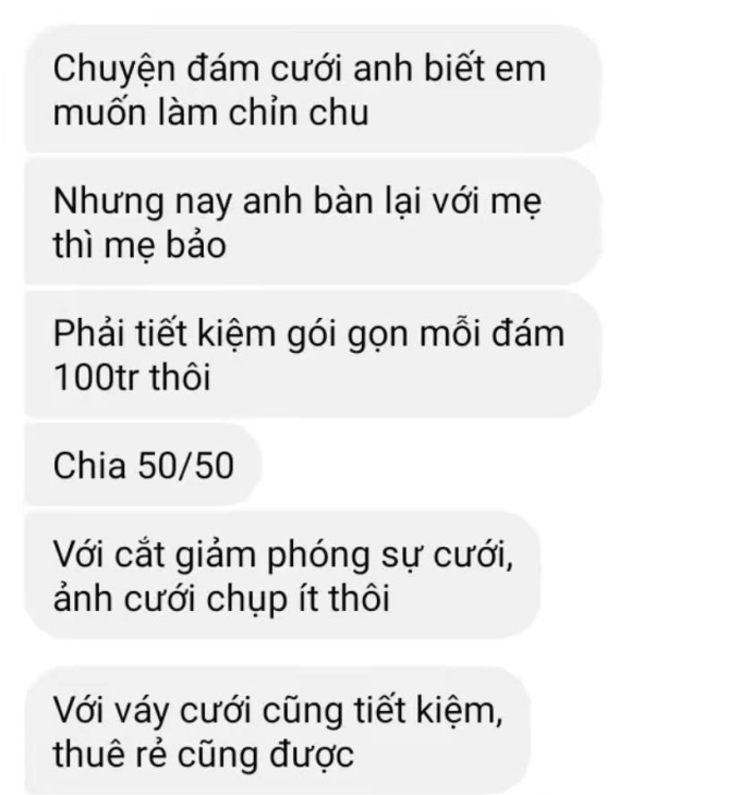 Hơn cả triệu người theo dõi vụ huỷ hôn vì đàng trai yêu cầu tiết kiệm chi phí, thuê váy cưới rẻ, đòi cầm luôn tiền phong bì