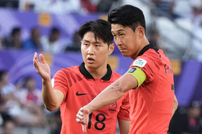 Hai ngôi sao Son Heung-min và Lee Kang-in xô xát tại Asian Cup 2023