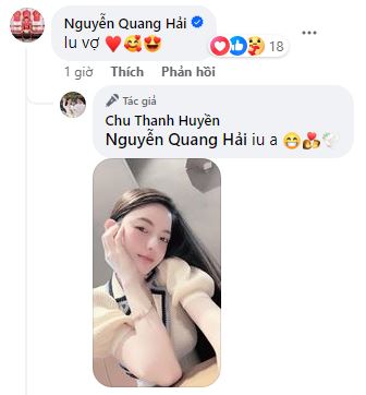 Quang Hải bày tỏ tình cảm với vợ 