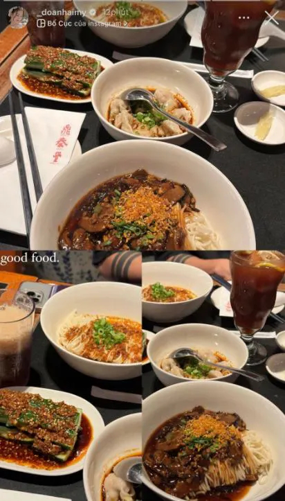 Văn Hậu cùng Hải My thưởng thức những món ăn ngon khi sang Singapore chữa chấn thương