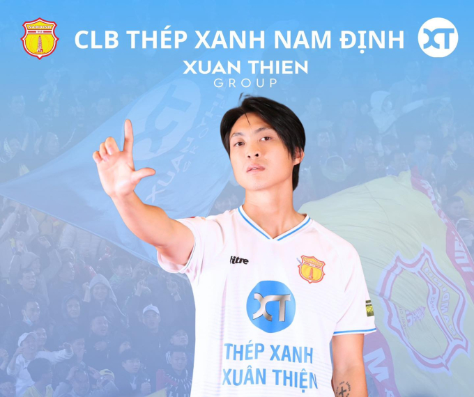 Tuấn Anh khoác áo CLB Nam Định (Ảnh: NDFC)