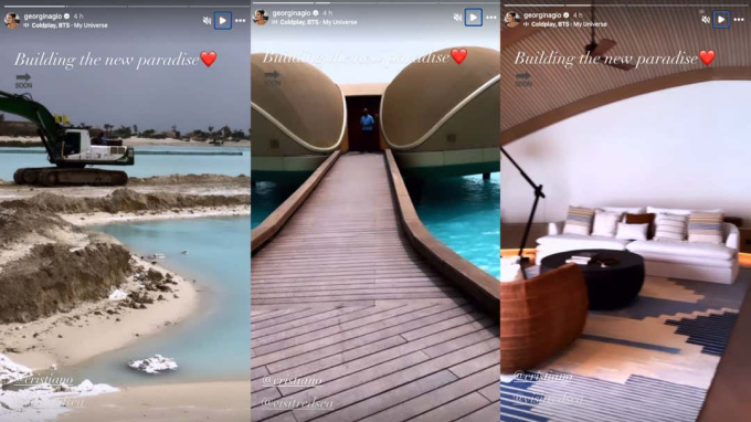 Goal tiết lộ Ronaldo và bạn gái đang xây một khách sạn tại Saudi Arabia. Những hình ảnh về địa điểm này được Georgina chia sẻ mới đây