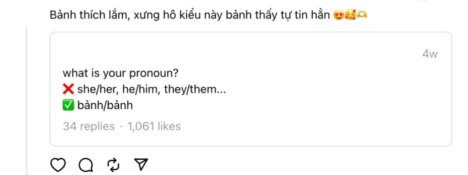 Xưng hô trên Threads và phần còn lại của các trang MXH khác