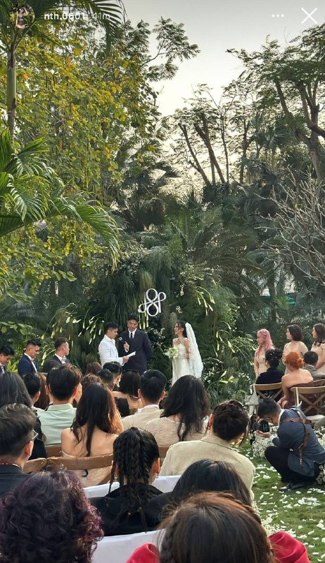 Lễ cưới của Tô Sa có anh trai Quỳnh Văn đọc lời tuyên thệ