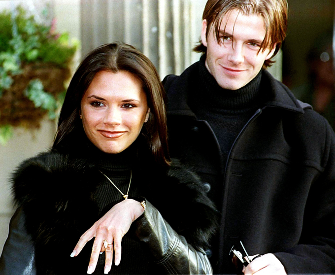 Vợ chồng Beckham thời trẻ