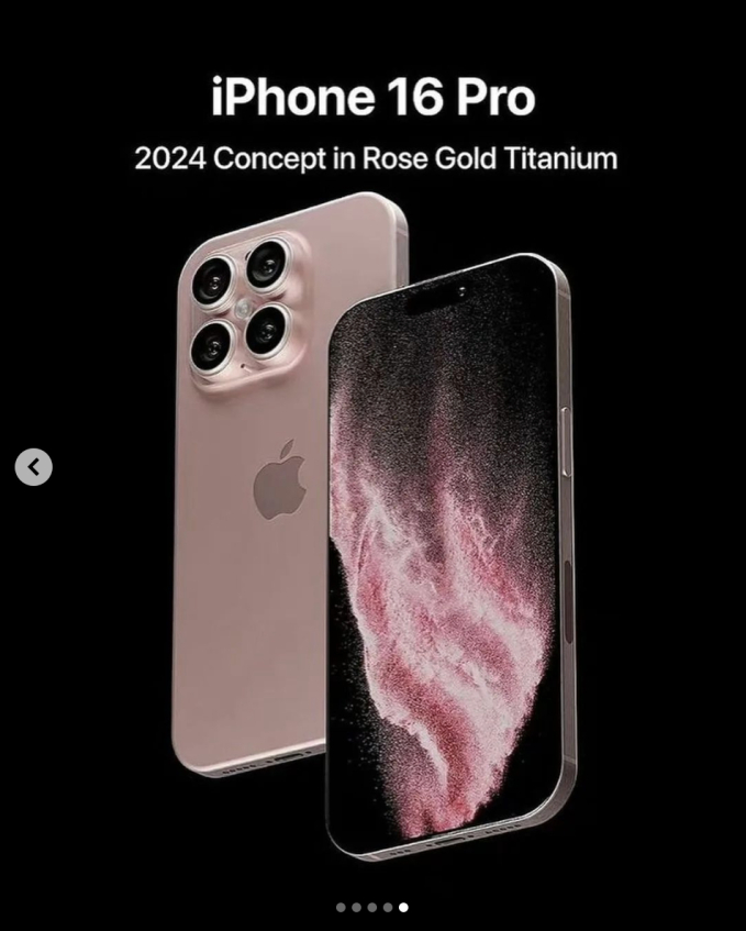   Hình ảnh này cho thấy màu hồng của iPhone 16 Pro ngọt ngào nhưng vô cùng sang trọng. Màu sắc của sản phẩm sự khác biệt về sắc độ so với iPhone 13, iPhone 6s hay SE trước đó. Từ mọi góc cạnh, iPhone 16 Pro đều cho cảm giác sang trọng và hiện đại. Kết hợp cùng cụm camera thương hiệu của Apple, màu sắc này lại càng khiến chiếc iPhone 16 Pro trông nổi bật hơn hẳn.  