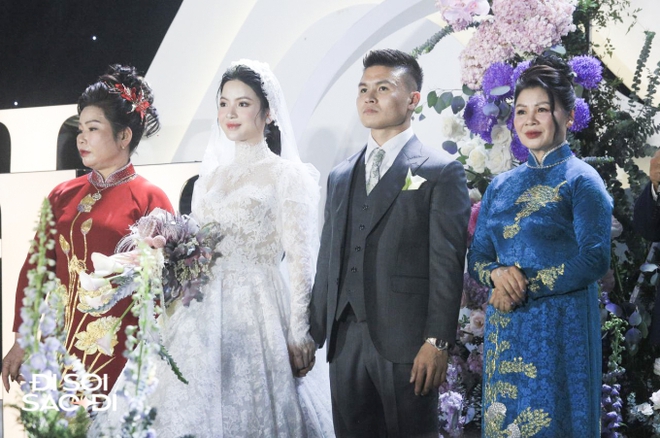 Visual Quang Hải và bà xã Chu Thanh Huyền trong ngày cưới (Ảnh: TX)