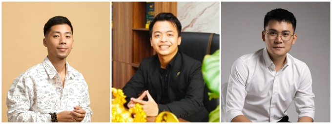Từ trái qua: anh Long Nguyễn, anh Hạ Hồng Việt, anh Hoàng Minh Tuấn