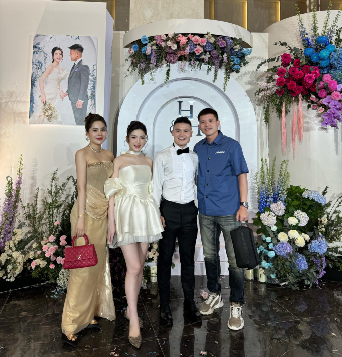 Cặp đôi mới dự đám cưới của Quang Hải và Chu Thanh Huyền 
