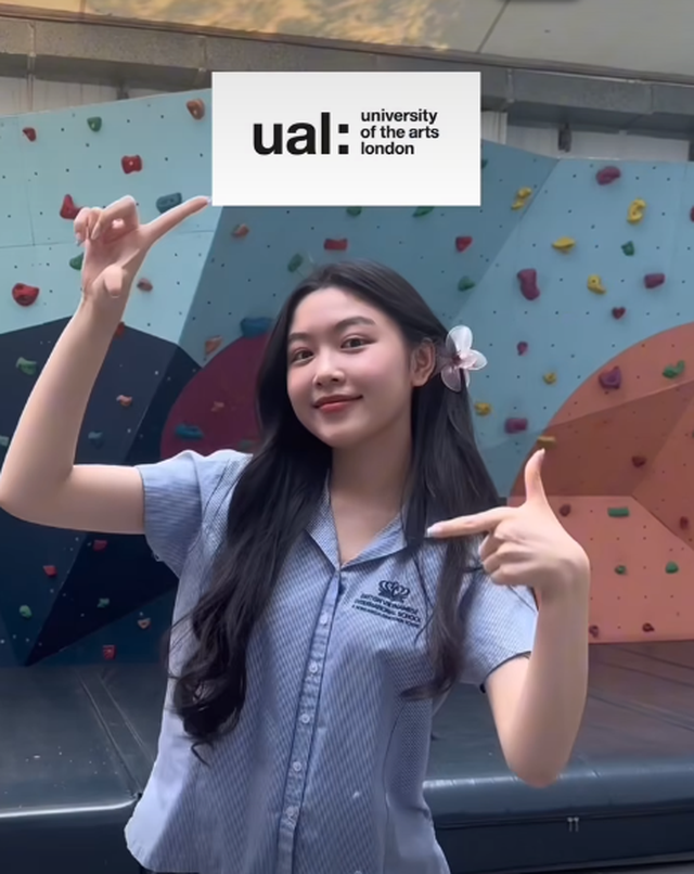   Lọ Lem đã thi đậu trường University of the Arts London (UAL) của nước Anh  