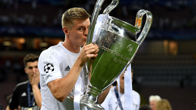 Kroos cùng Real giành được 4 chức vô địch Cúp C1
