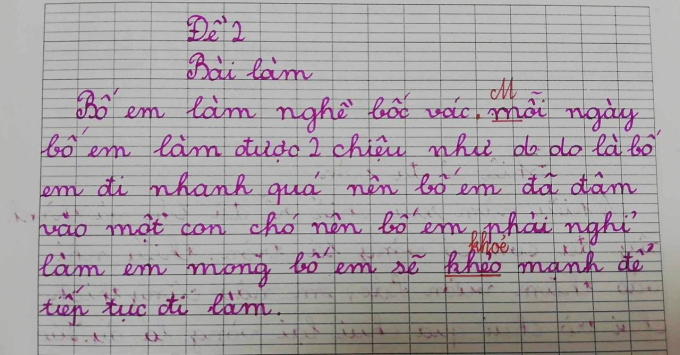 Bài văn miêu tả nghề của bố gây bão mạng, nguyên nhân khiến cả gia đình lâm vào cảnh 