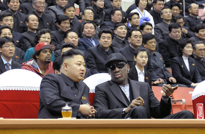Chủ tịch Kim Jong-un và cựu ngôi sao NBA Dennis Rodman