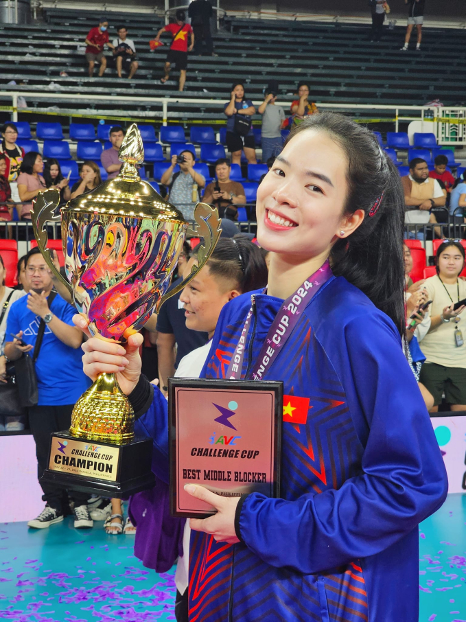 Đội tuyển bóng chuyền nữ Việt Nam vô địch giải châu Á - AVC Challenge Cup 2024 tối ngày 29/5. Đáng chú ý, Lê Thanh Thúy được trao giải Phụ công xuất sắc nhất