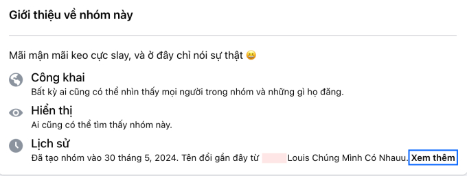 Nhóm chỉ mới được tạo nên cách đây 2 ngày