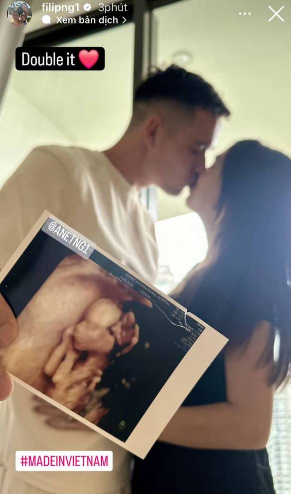 Nguyễn Filip thông báo chuyện vợ anh mang bầu con thứ hai