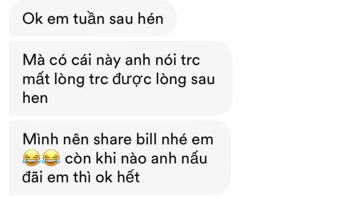 Chàng trai nói từ khi buổi hẹn hò đầu tiên chưa chính thức diễn ra