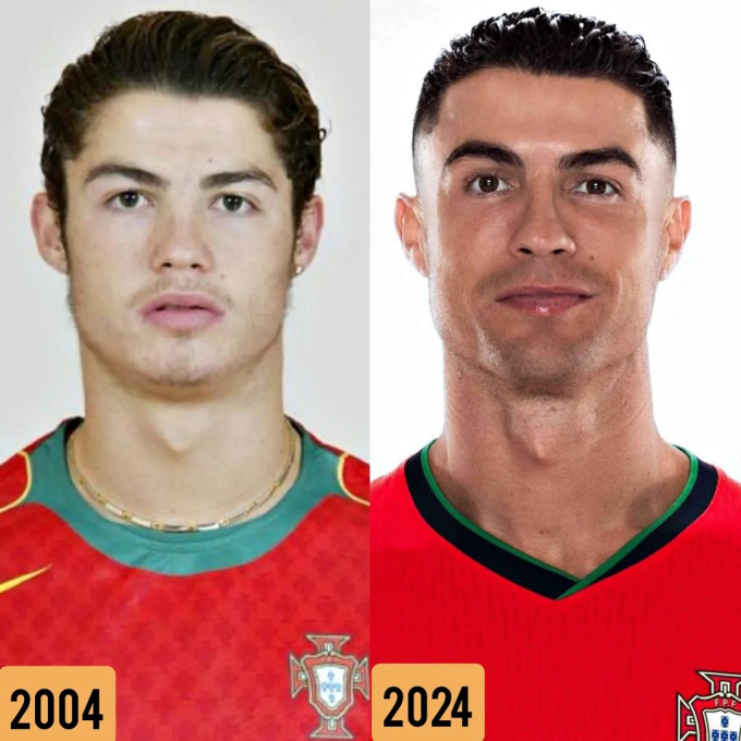 Ngoại hình thay đổi của Ronaldo sau 2 thập kỷ