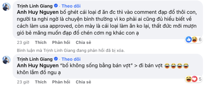 Đại sứ của thương hiệu vợt nọ liên tục combat với cư dân mạng