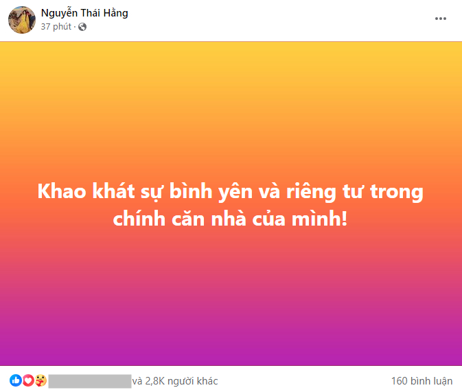 Status mới nhất của Hằng Du Mục