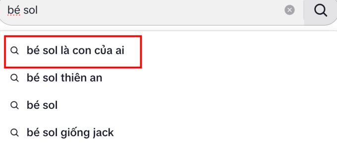 Từ khóa liên quan đến bé Sol được netizen tìm kiếm nhiều nhất