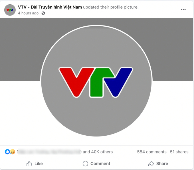 Fanpage VTV - Đài truyền hình Việt Nam đổi giao diện đen - trắng thể hiện sự tiếc thương và tưởng nhớ Tổng Bí thư Nguyễn Phú Trọng 