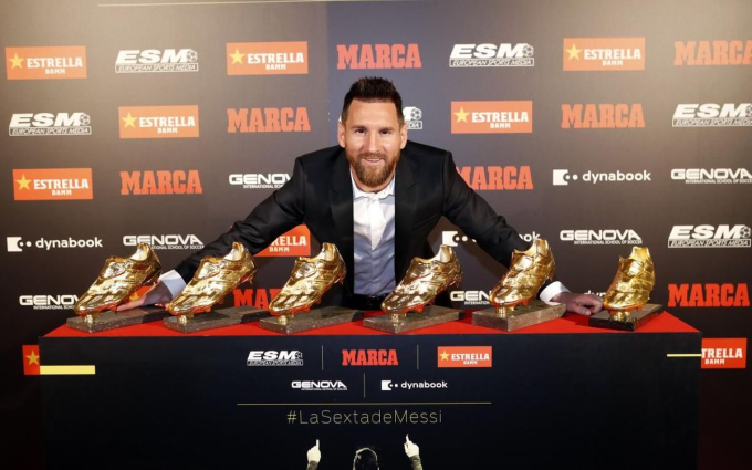 Messi sở hữu 6 chiếc giày vàng châu Âu