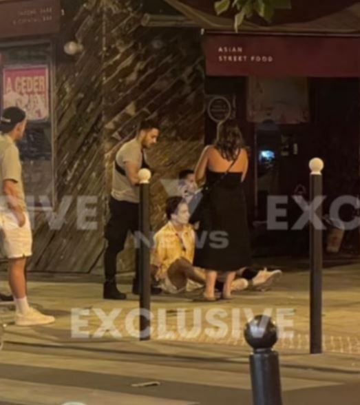 Hình ảnh được cho là Tom Craig bị bắt khi mua ma túy tại Paris