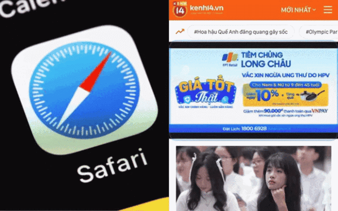 Safari gần đây có tính năng xoá quảng cáo khiến nhiều netizen Việt phải thốt lên: 