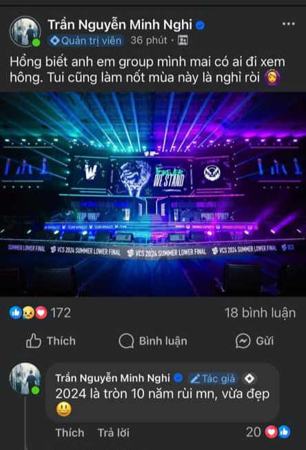 Minh Nghi chia sẻ sắp tạm biệt VCS, nhưng lý do không được nữ MC nêu rõ