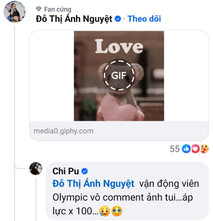 Cung thủ Olympic Đỗ Thị Ánh Nguyệt vào bình luận khích lệ Chi Pu