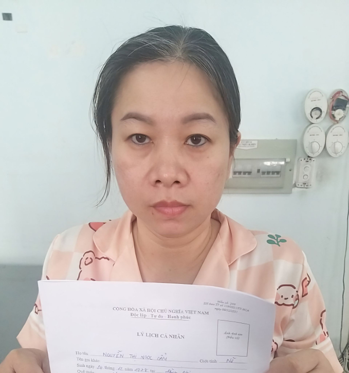 Nguyễn Thị Ngọc Cẩm (46 tuổi, ngụ Đồng Nai) 