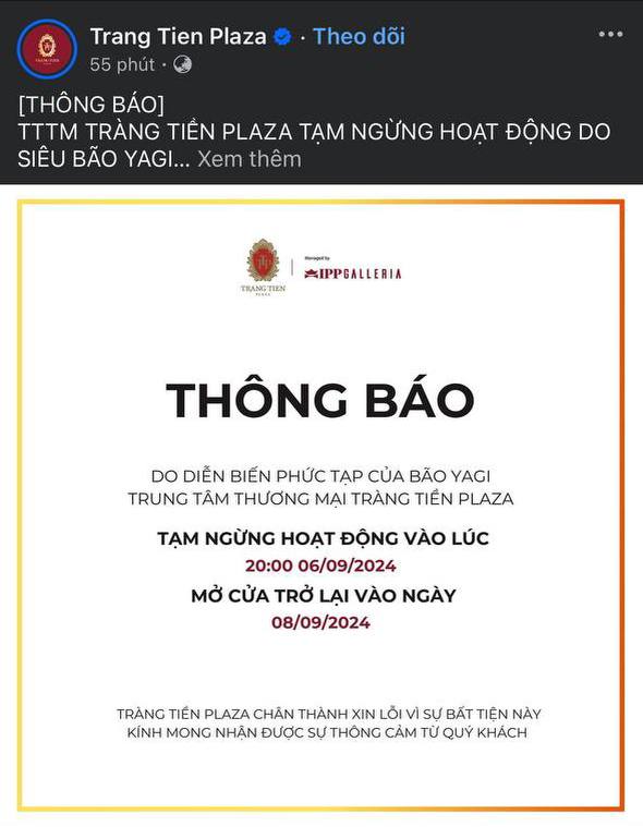 Trung tâm thương mại Tràng Tiền Plaza Hà Nội 