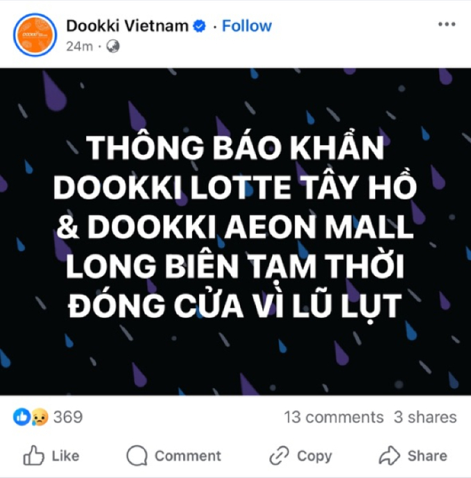 Dooki tại cả 2 TTTM này đều đóng cửa sớm (Ảnh chụp màn hình)